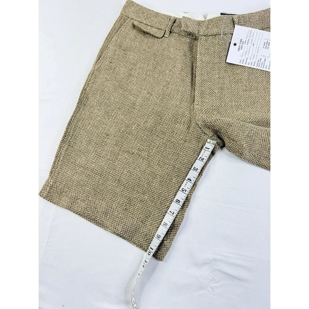 RARE Rugby Ralph Lauren Shorts Tweed Button Zip 32 NEW SAMPLE WITH TAG